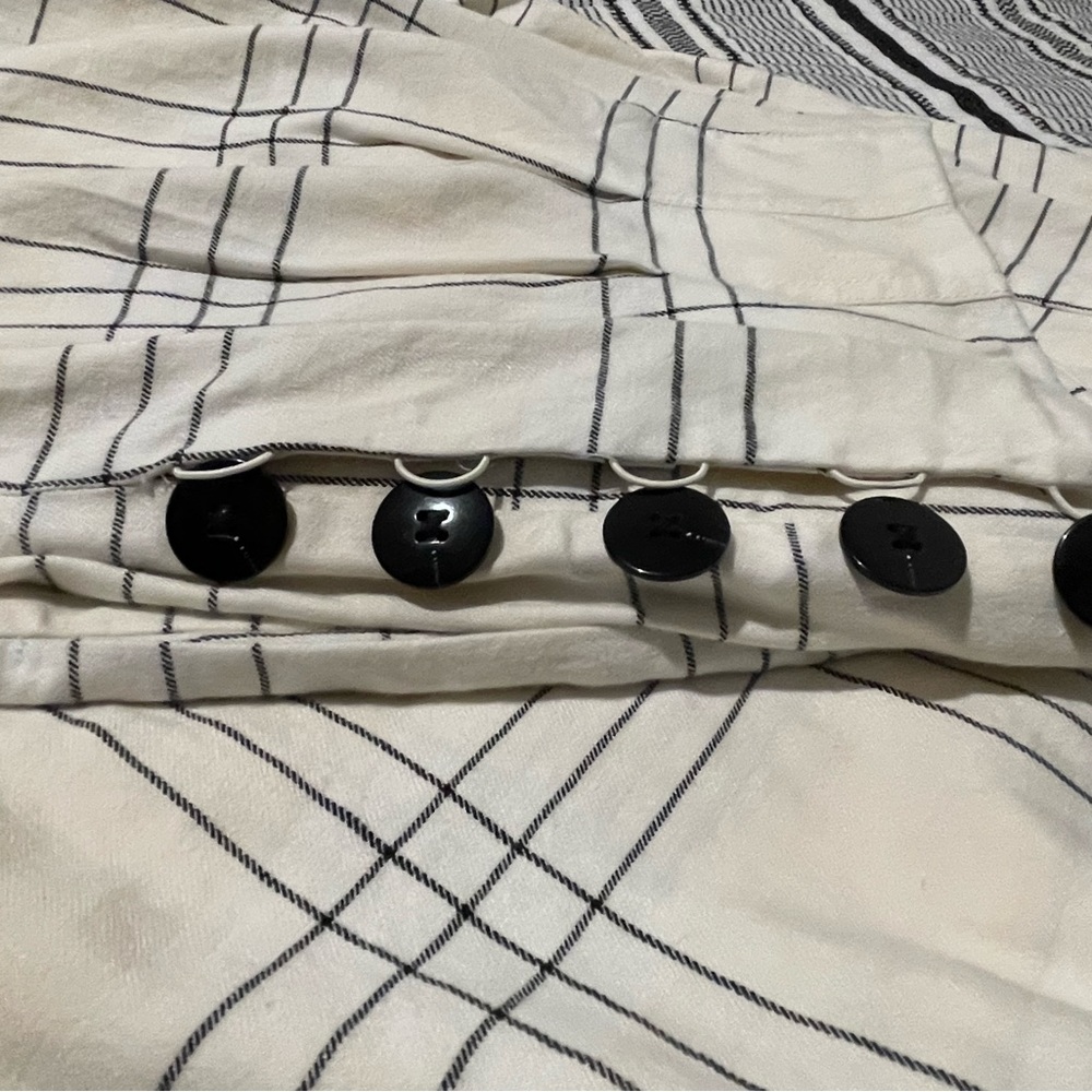 Anthropologie Maeve Pleated Black and White Culottes Pants Size 12, New W/O Tags - Picture 7 of 13